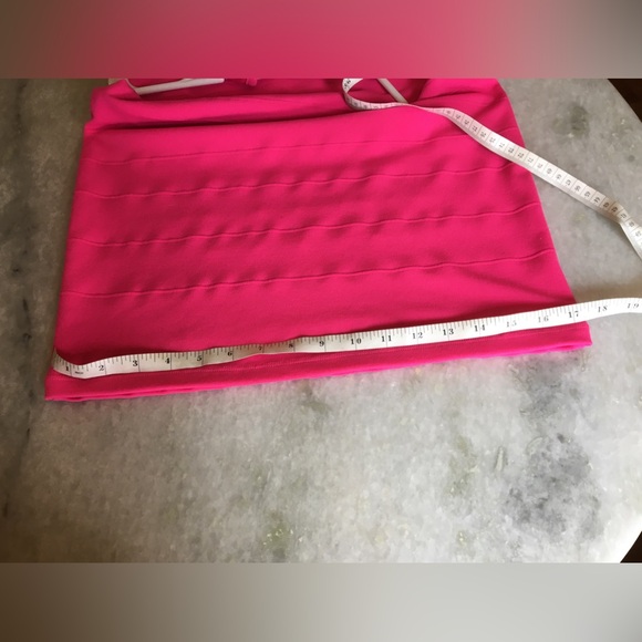 Bozzolo Hot Pink Stretch Ribbed Dress - Picture 15 of 16